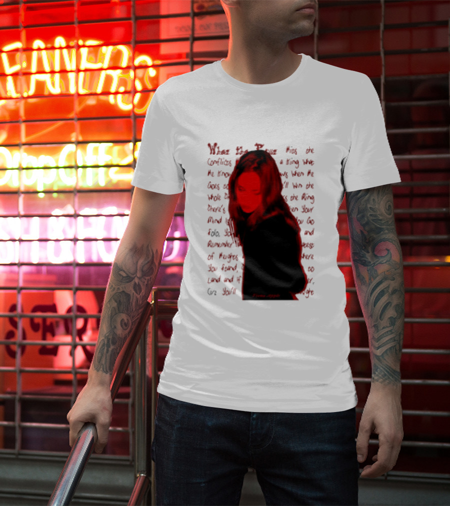 Fiona Apple When The Pawn Full Excerpt Bold Text Red T-Shirt