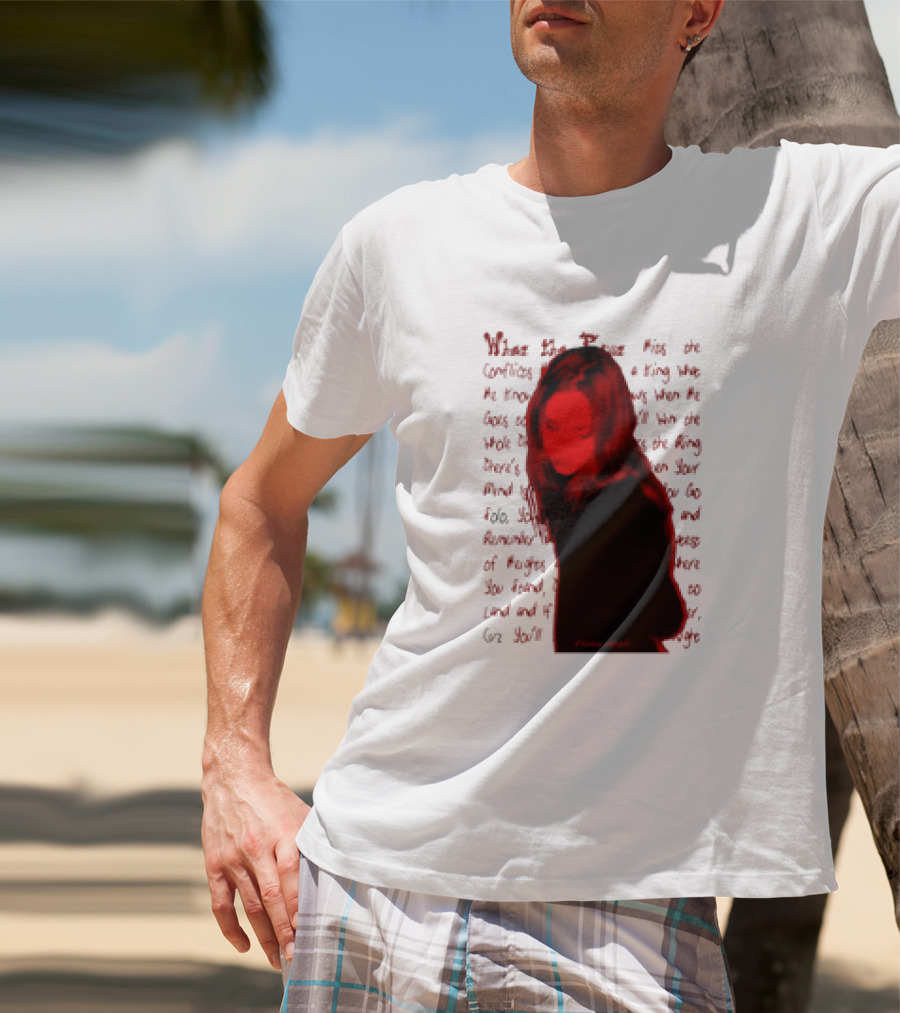 Fiona Apple When The Pawn Full Excerpt Bold Text Red T-Shirt