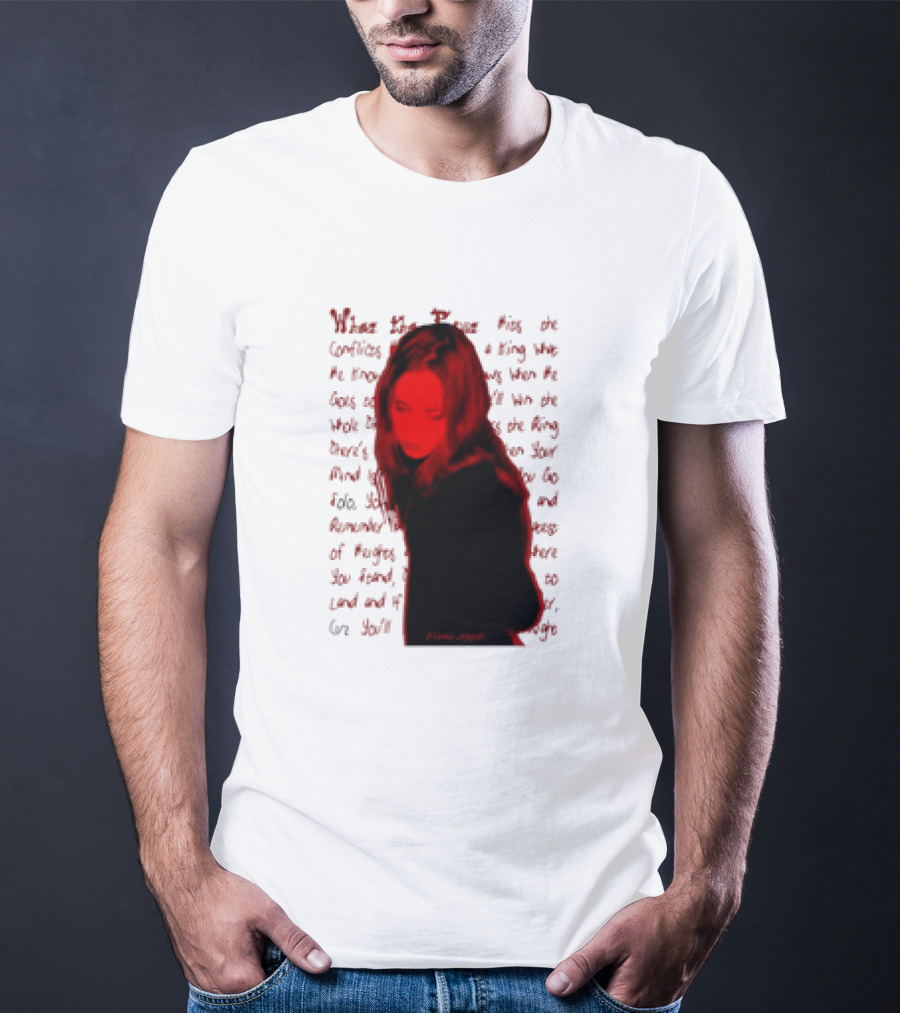 Fiona Apple When The Pawn Full Excerpt Bold Text Red T-Shirt