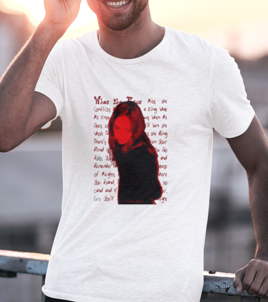 Fiona Apple When The Pawn Full Excerpt Bold Text Red T-Shirt