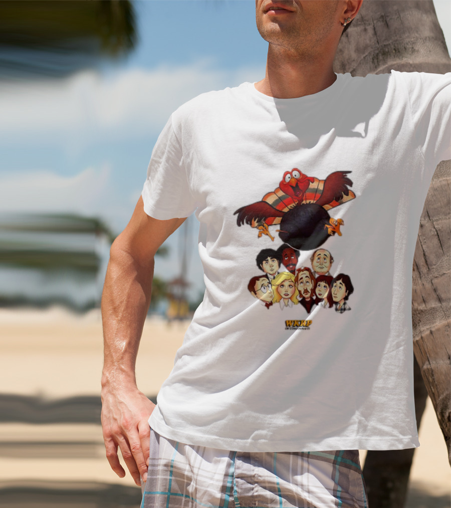 WKRP In Cincinnati Turkey Drop Cartoon Characters T-Shirt