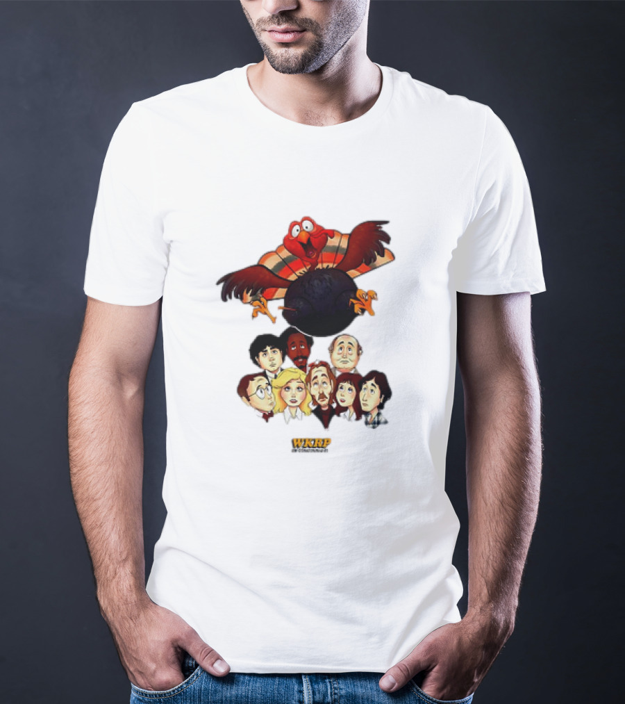 WKRP In Cincinnati Turkey Drop Cartoon Characters T-Shirt