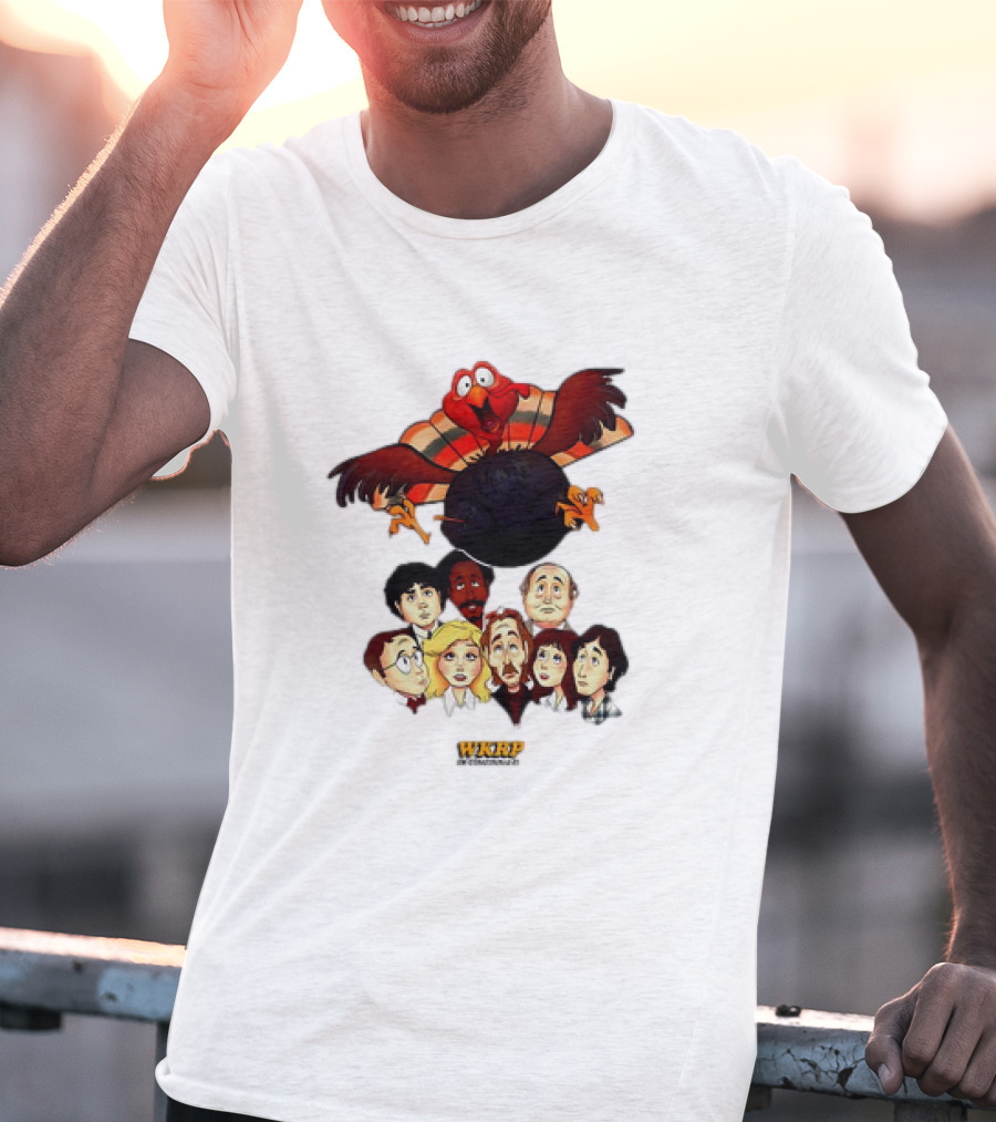 WKRP In Cincinnati Turkey Drop Cartoon Characters T-Shirt