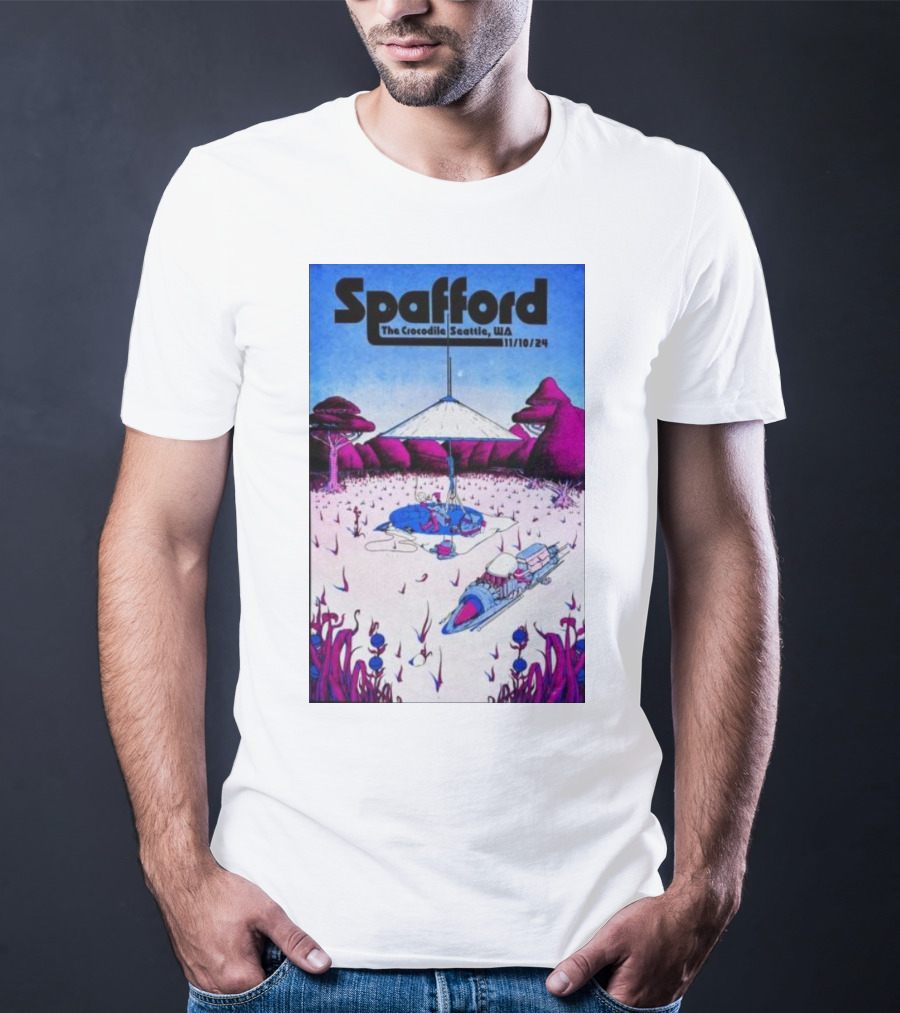 Spafford Live At The Crocodile Seattle 11/10/24 Vintage Sci-Fi Scene T-Shirt