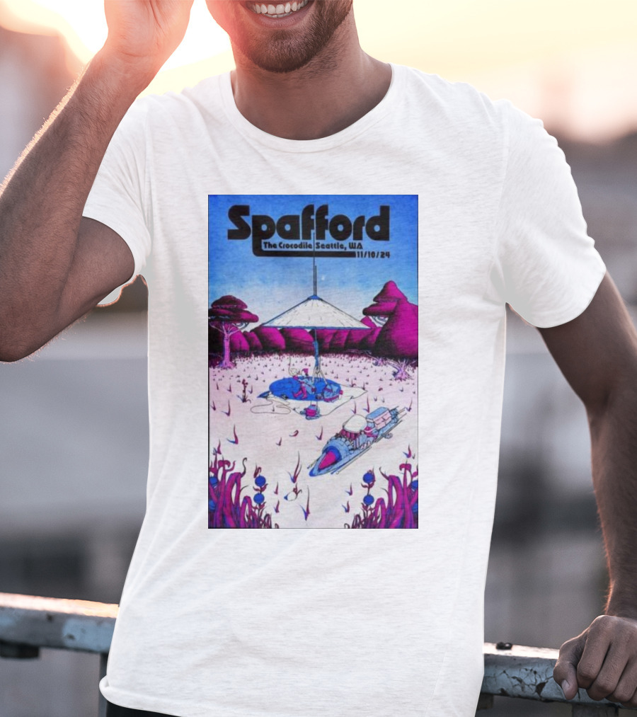 Spafford Live At The Crocodile Seattle 11/10/24 Vintage Sci-Fi Scene T-Shirt