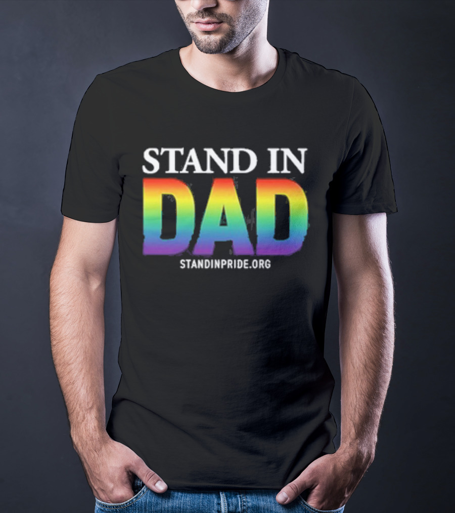 Stand In Dad Pride Rainbow Christmas Ornament Custom Name T-Shirt