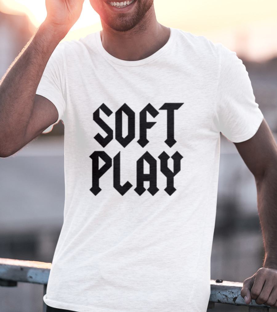 Soft Play Retro Gothic Text T-Shirt