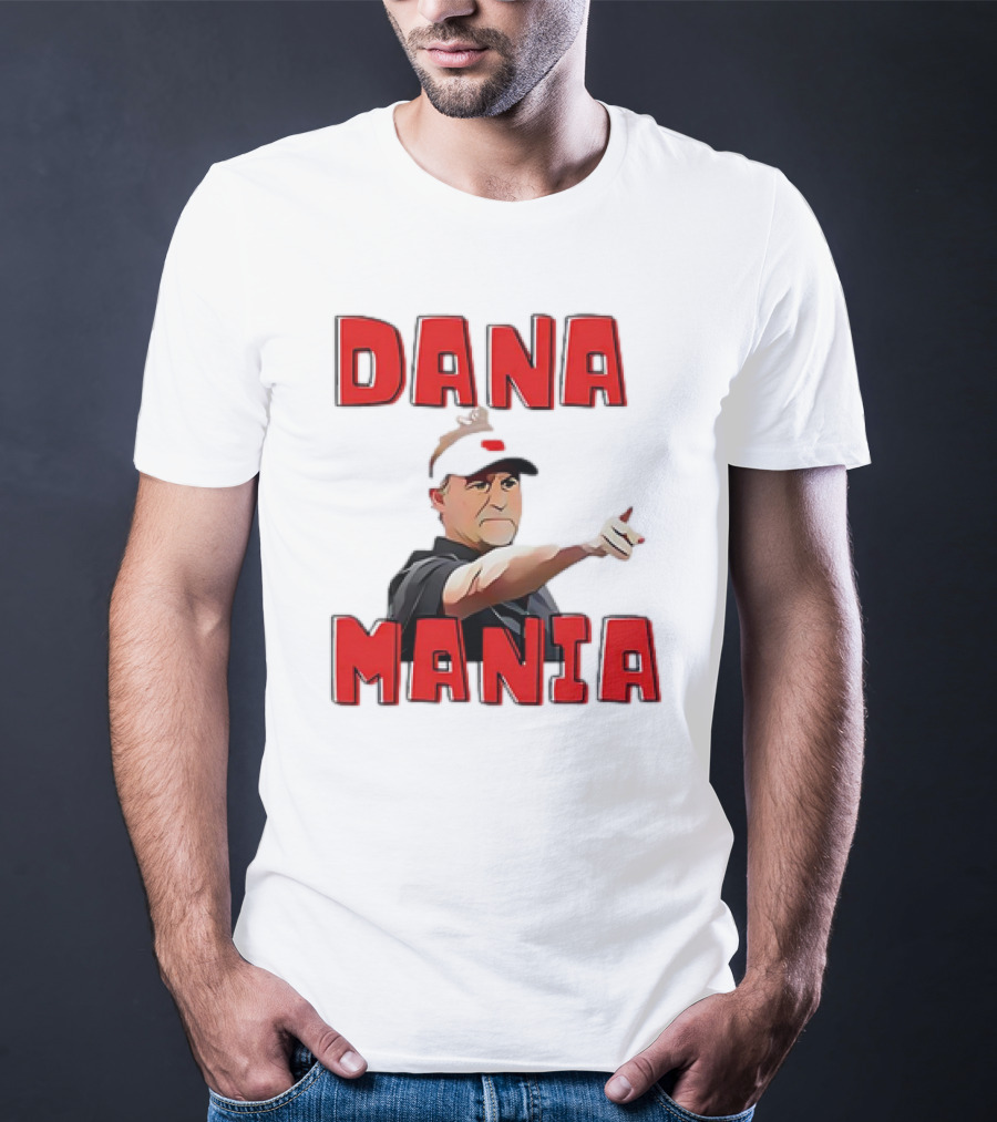 Dana Mania Nebraska Cornhusker Enthusiasm Pointing T-Shirt