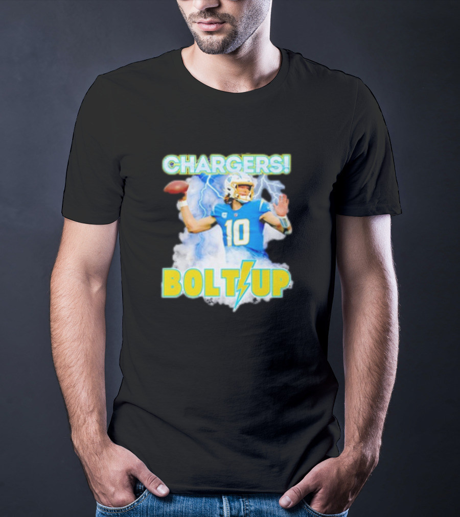 Chargers Bolts Up Justin Herbert NFL Football Fan T-Shirt