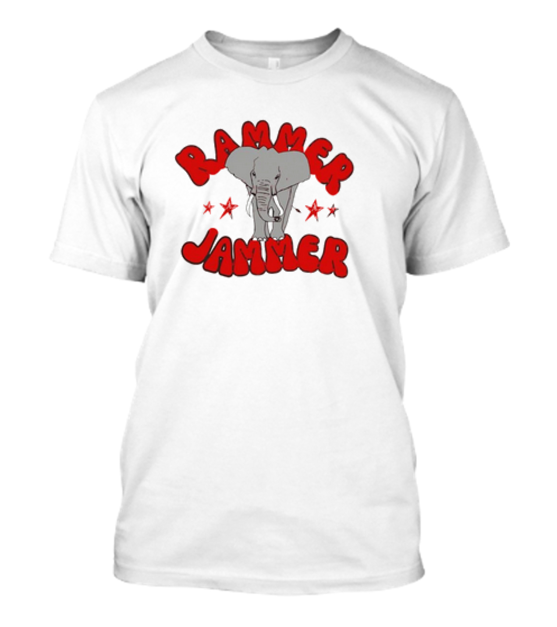 Rammer Jammer Elephant Stars Alabama Football T-Shirt