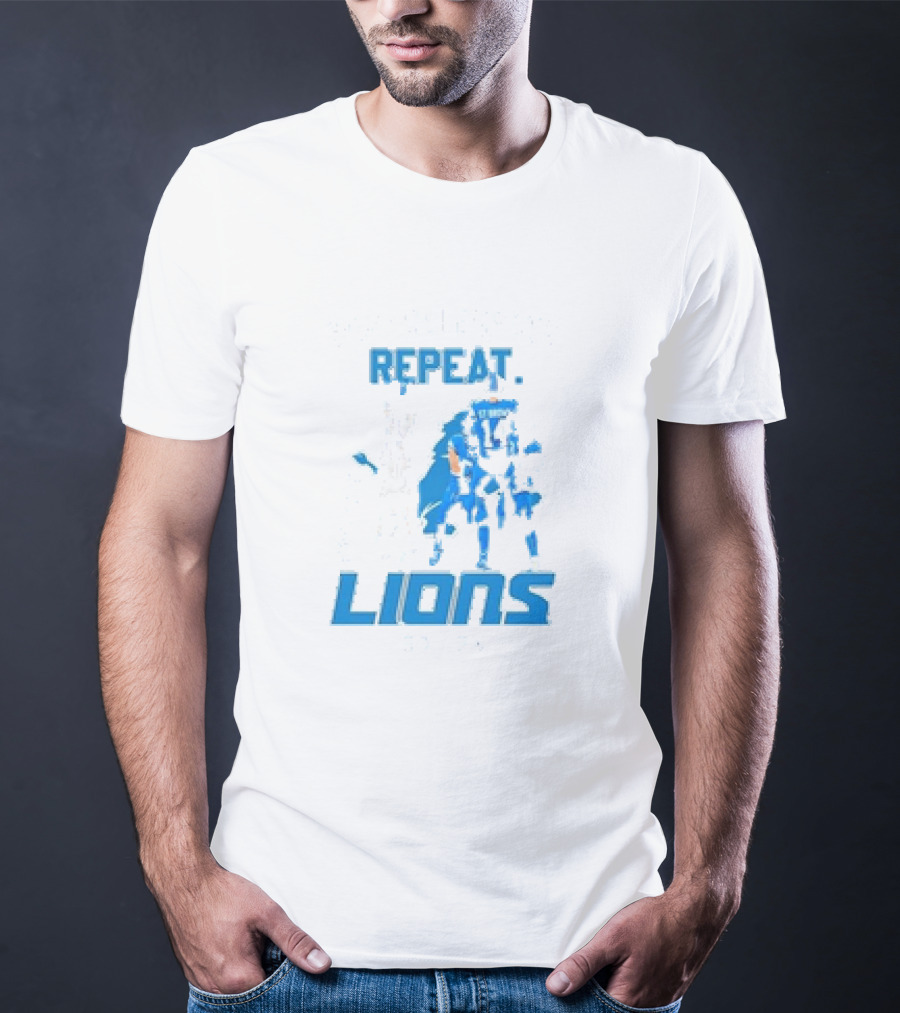 Repeat Lions Win Celebrate One Pride Detroit Lions T-Shirt