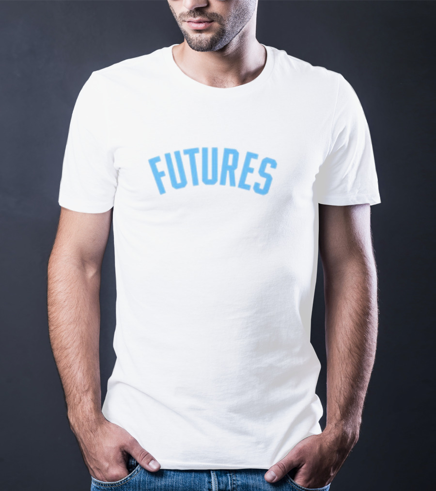 Futures Oxford Pennant Applique Vintage-Inspired Blue Typography T-Shirt