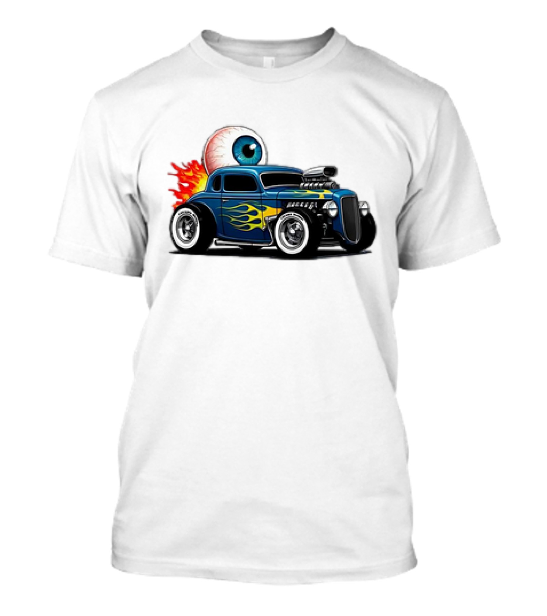 Le Hot Rod D’Eyeba11 Eye-Flame Car T-Shirt