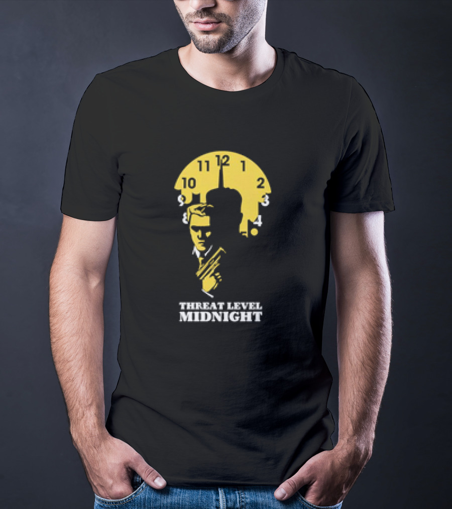 Threat Level Midnight The Office Clock Face T-Shirt