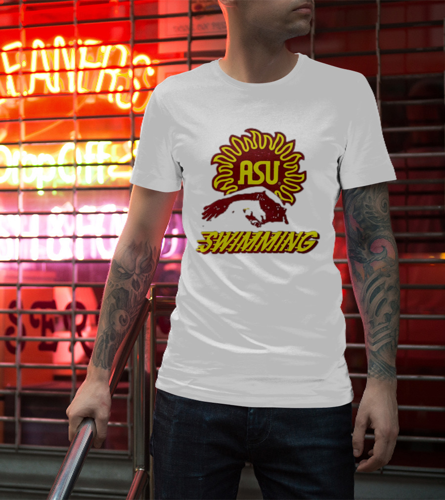 ASU Swimming Sun Devil Logo Dive Team T-Shirt