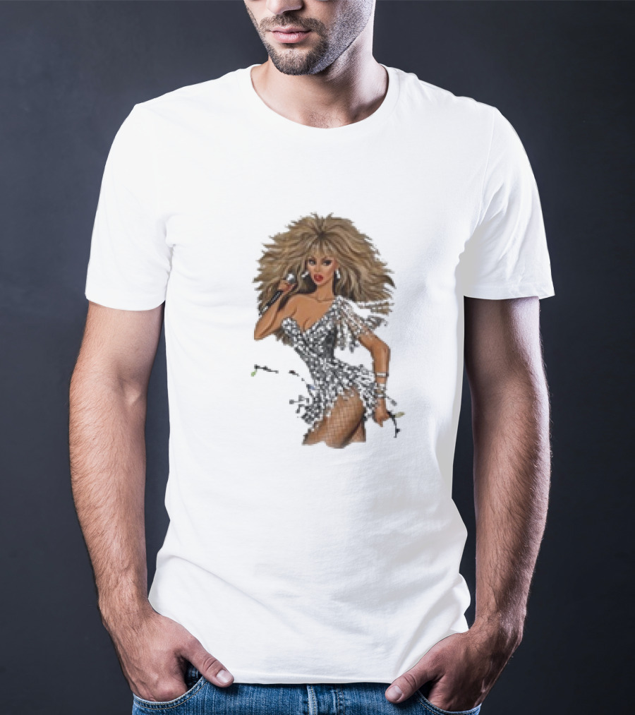 White Christmas Hayden Williams Tina Turner Glamorous Sequin Diva T-Shirt