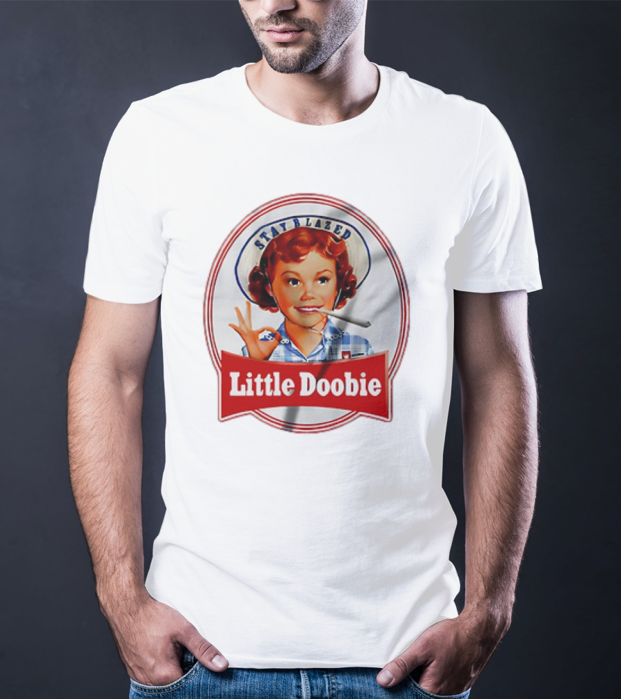 Stay Blazed Little Doobie Smoking Weed Funny T-Shirt