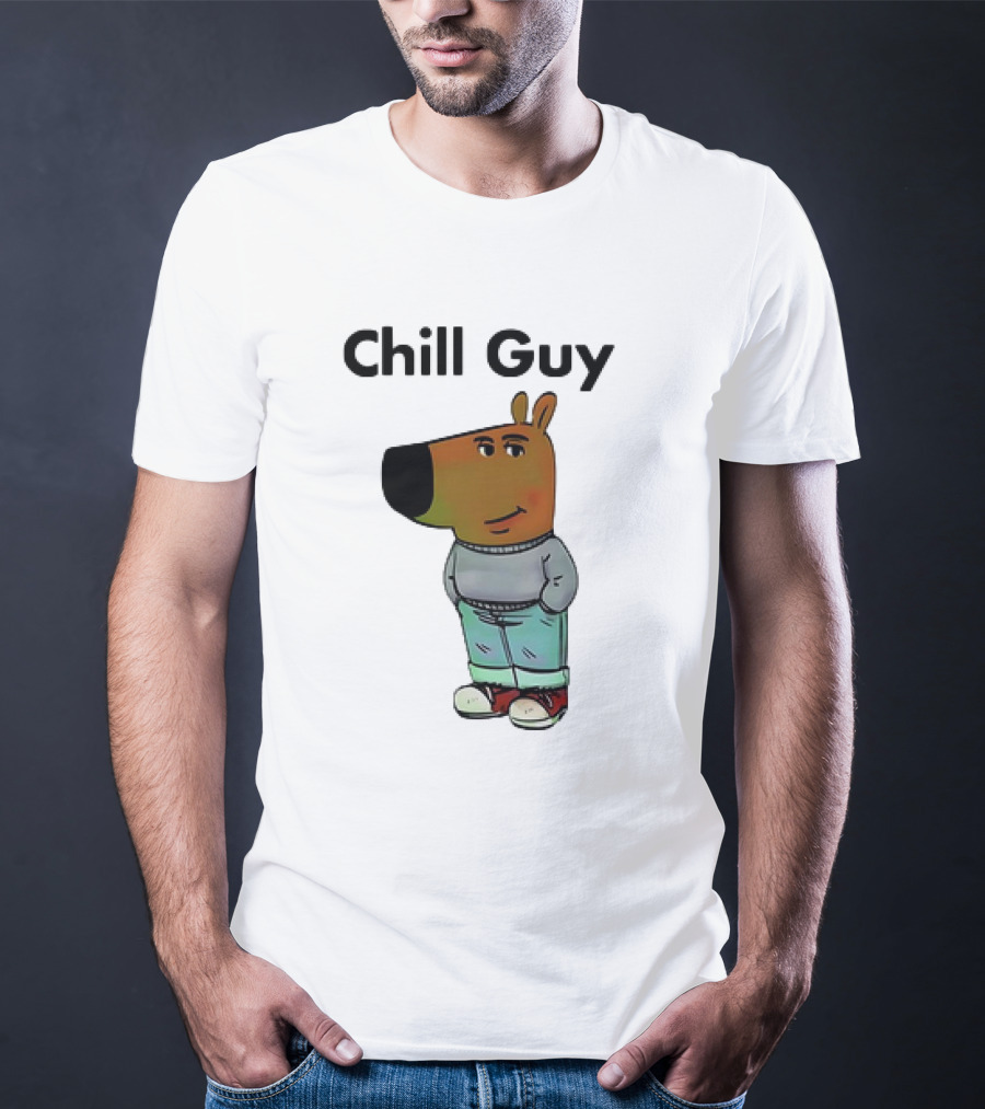 Chill Guy Dog Meme Casual T-Shirt
