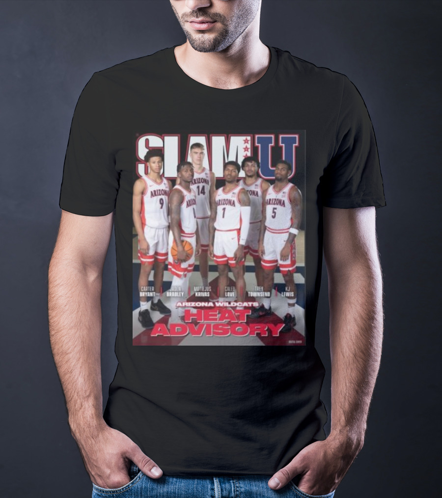 SLAM U Arizona Wildcats Heat Advisory Basketball T-Shirt