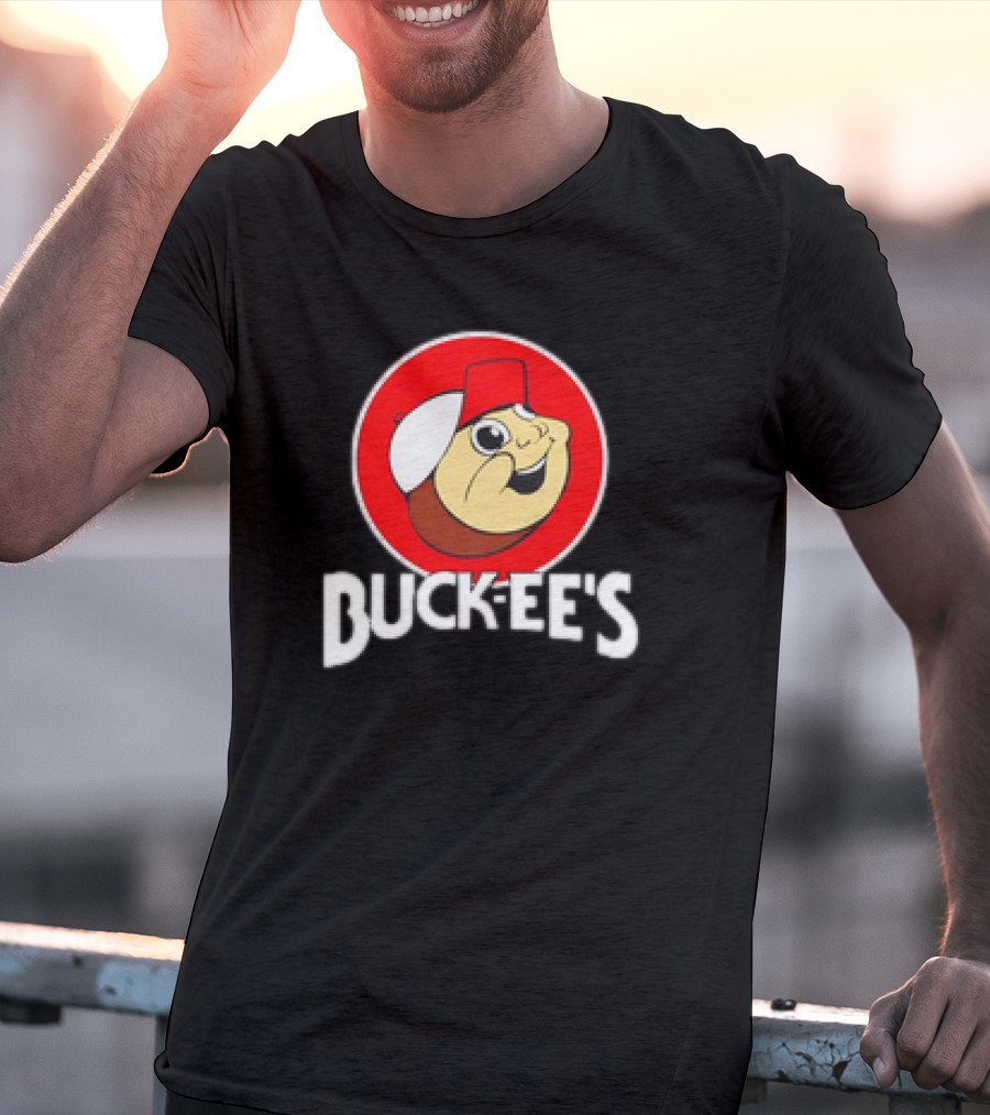 Buck-ee’s Cartoon Retro Logo Red Cap Circle T-Shirt