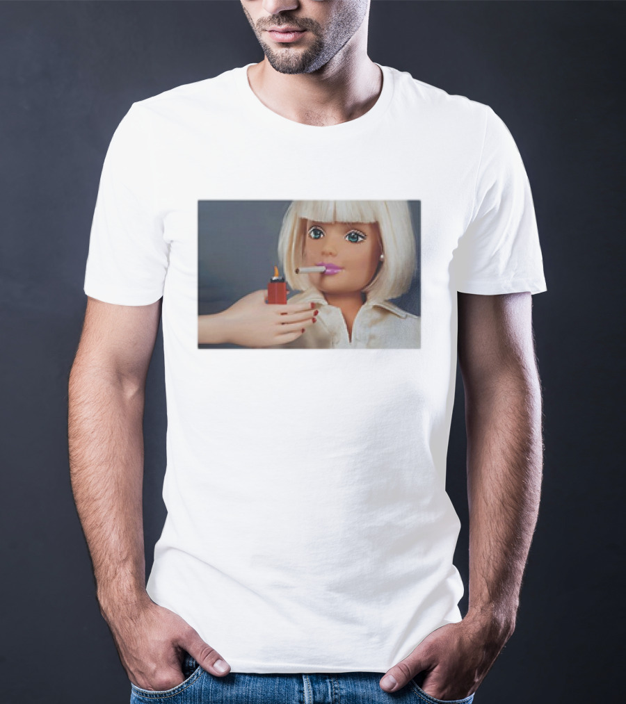 Barbie Smoking Cigarettes Doll With Lighter T-Shirt