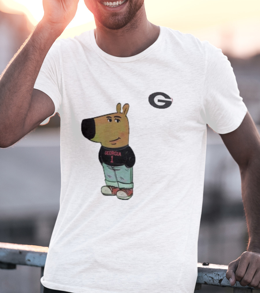 Georgia Bulldogs I Am Just A Chill Guy G Logo Cartoon Character T-Shirt
