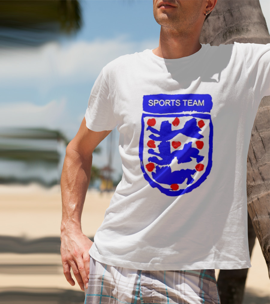 Sports Team Three Lions England Badge Crest T-Shirt
