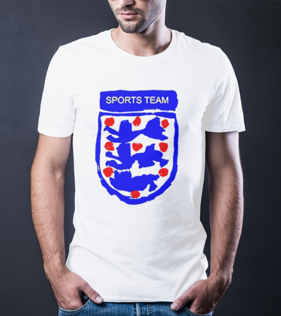 Sports Team Three Lions England Badge Crest T-Shirt