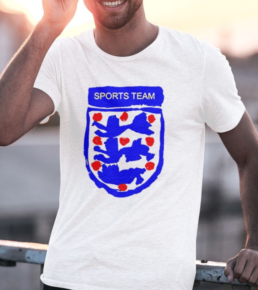 Sports Team Three Lions England Badge Crest T-Shirt