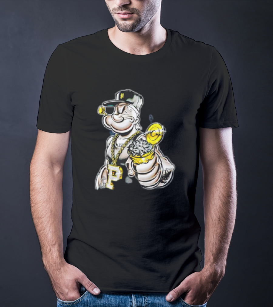 Spinach Pimp Chain And Cap Style Billboard T-Shirt