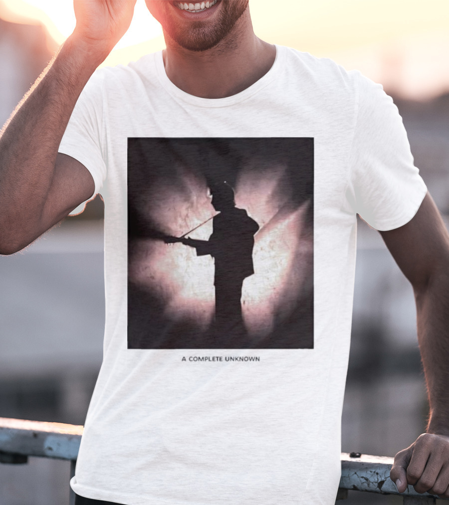 A Complete Unknown Retro Silhouette Illuminated Stage Presence T-Shirt