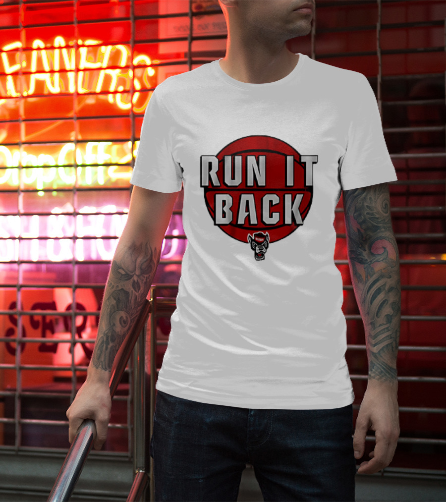 NC State Wolfpack Basketball Run It Back Red Basketball T-Shirt
