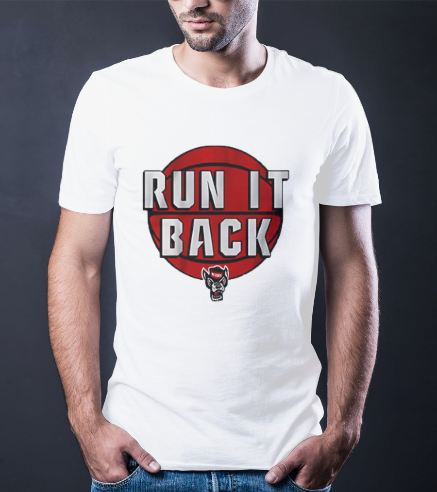 NC State Wolfpack Basketball Run It Back Red Basketball T-Shirt