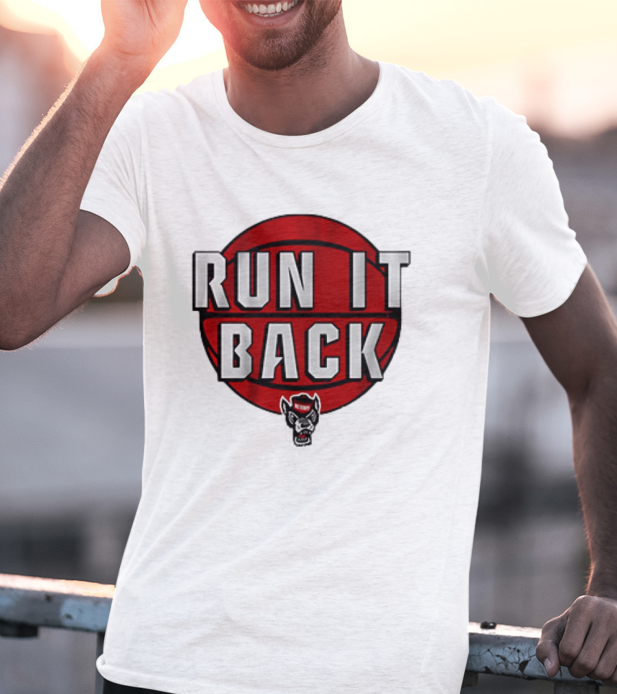 NC State Wolfpack Basketball Run It Back Red Basketball T-Shirt