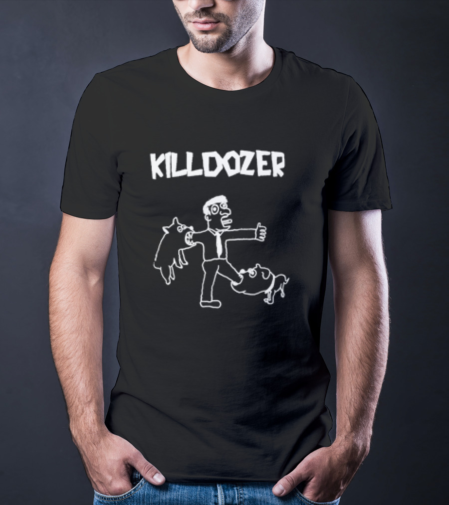 Killdozer Man Attacked By Bulls Drawing T-Shirt