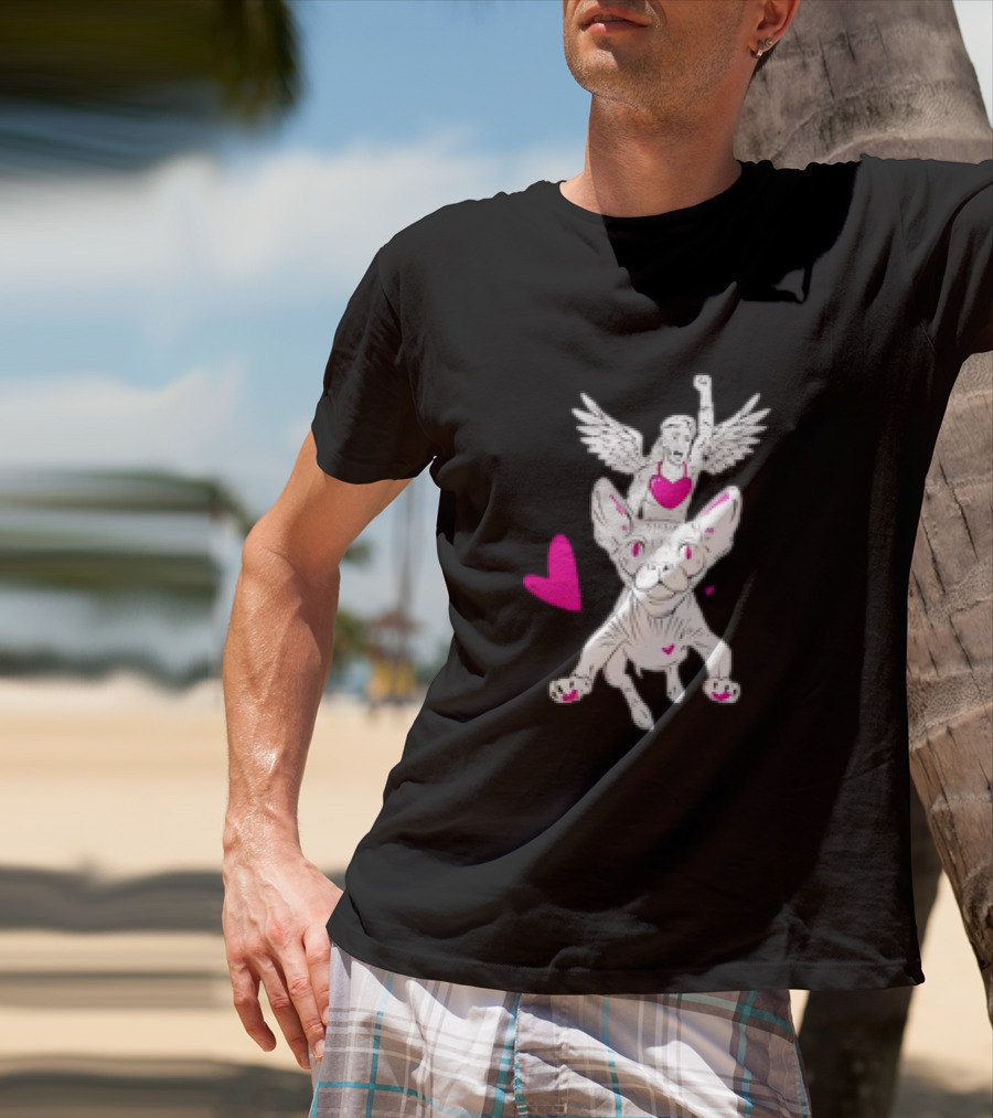 Love Doug Sphinx Angel And Cat With Hearts T-Shirt