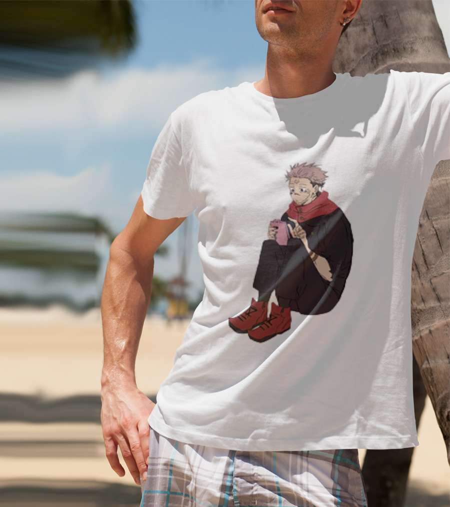 Yuji Itadori Mode Ryomen Sukuna Playing With Phone Jujutsu Kaisen Anime T-Shirt
