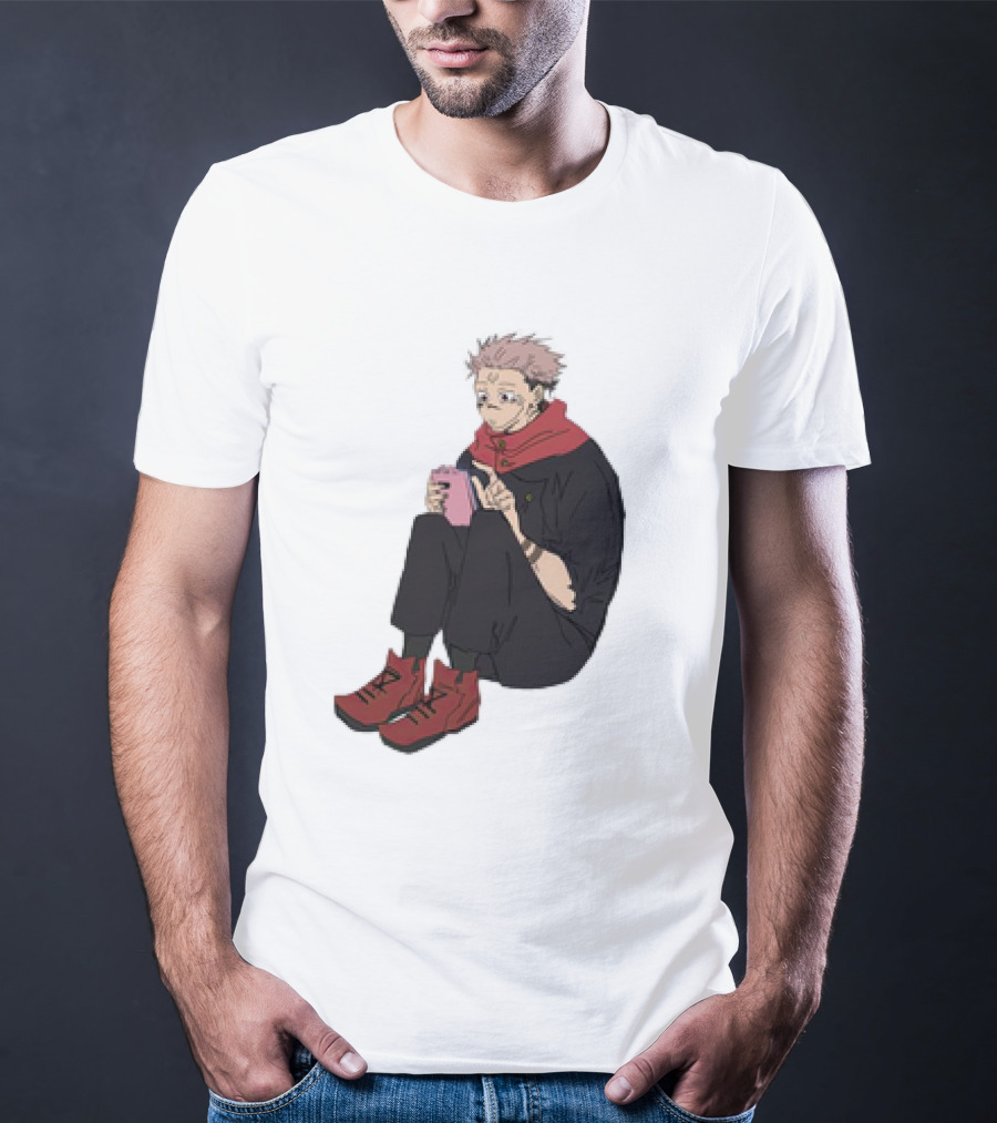 Yuji Itadori Mode Ryomen Sukuna Playing With Phone Jujutsu Kaisen Anime T-Shirt