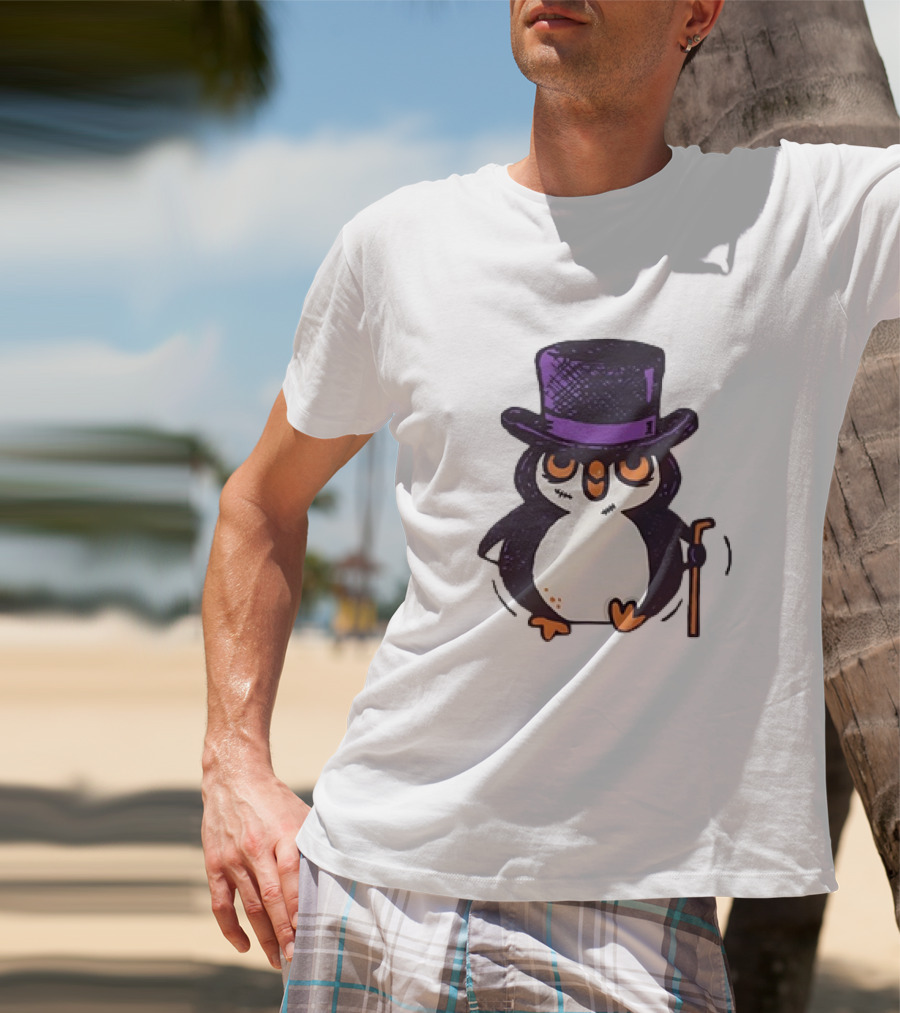 Penguin In A Top Hat With A Cane The Penguin T-Shirt