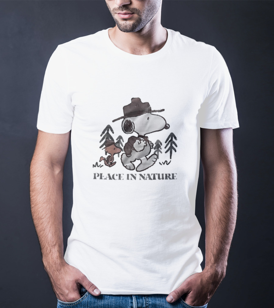 Snoopy And Woodstock Place In Nature Adventure T-Shirt