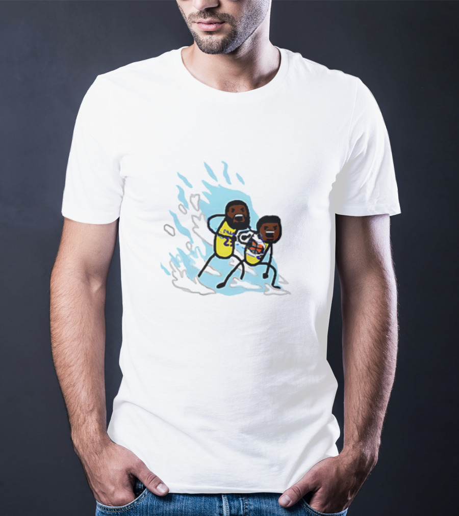 LeBron James Los Angeles Lakers Father Son Kamehameha Basketball Anime Fusion T-Shirt