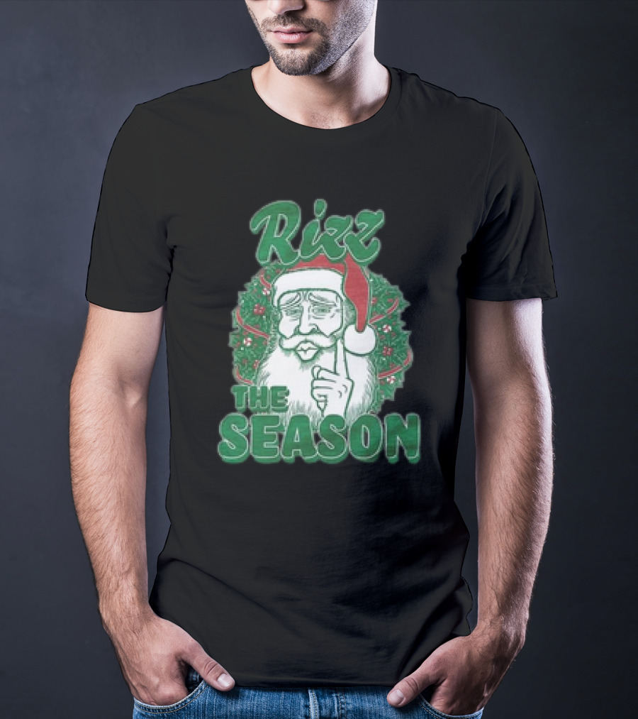 Rizz The Season Christmas Santa Benson Meme T-Shirt