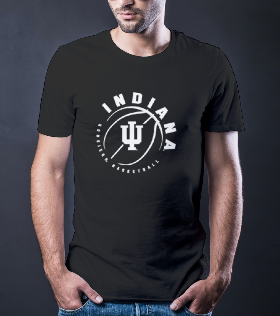 Indiana Hoosiers Basketball Crimson IU Logo Bracer T-Shirt