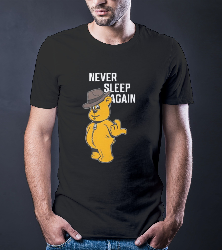 Never Sleep Again Zwart Wanna Play Nightmare Teddy Bear T-Shirt