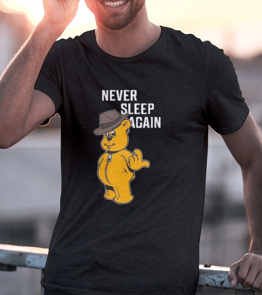 Never Sleep Again Zwart Wanna Play Nightmare Teddy Bear T-Shirt