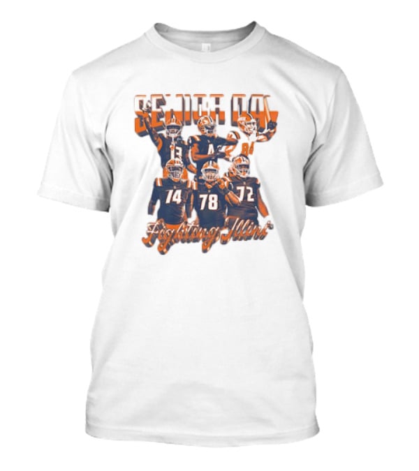 Senior Day Fighting Illini Players Illinois Football T-Shirt