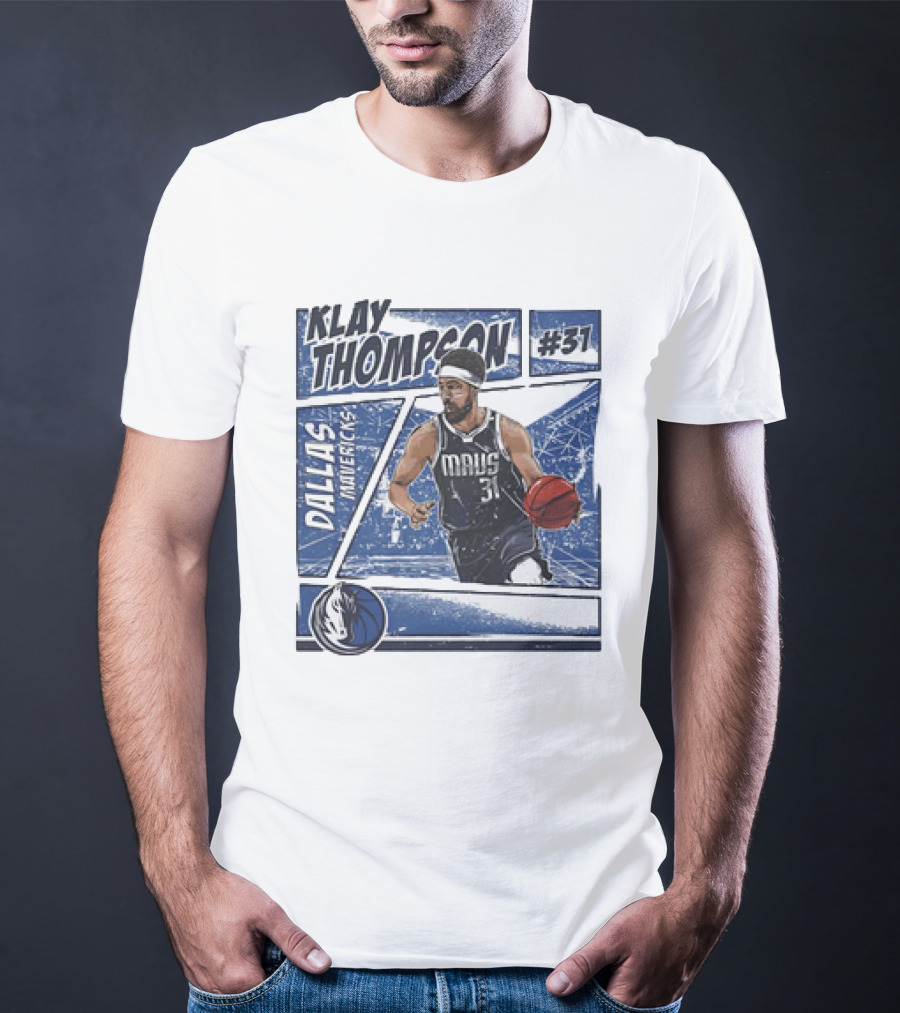 Klay Thompson Dallas Mavericks #31 NBA Basketball Comic Vintage T-Shirt