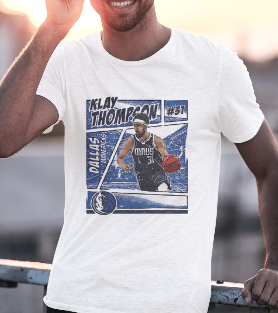 Klay Thompson Dallas Mavericks #31 NBA Basketball Comic Vintage T-Shirt