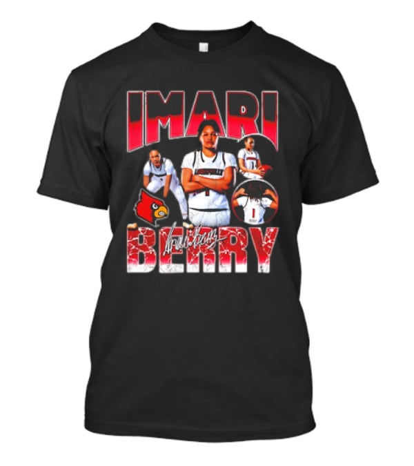 IMARI BERRY Louisville Cardinals Basketball Player Collage T-Shirt