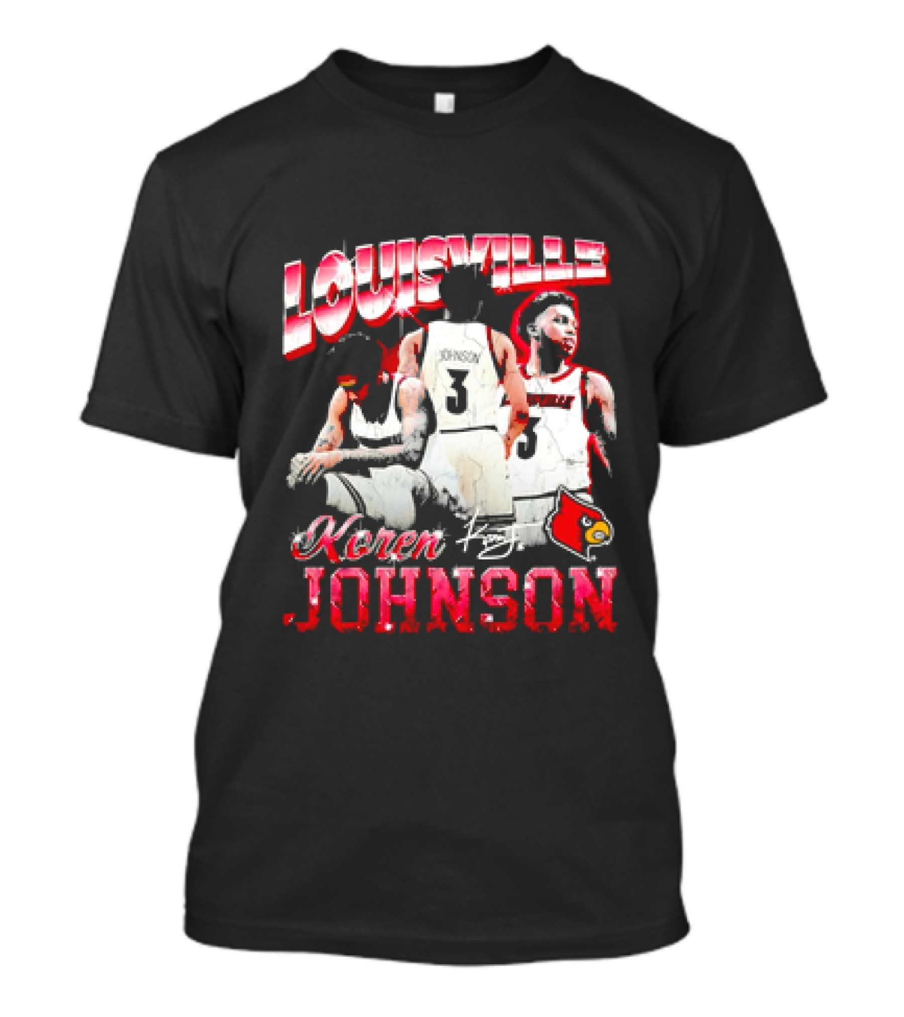 Louisville Cardinals Koren Johnson Basketball T-Shirt
